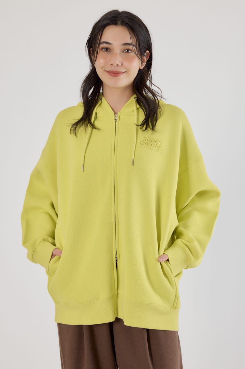 RODEO CROWNS「エンボスBIG ZIPパーカー」|パーカー|LIME