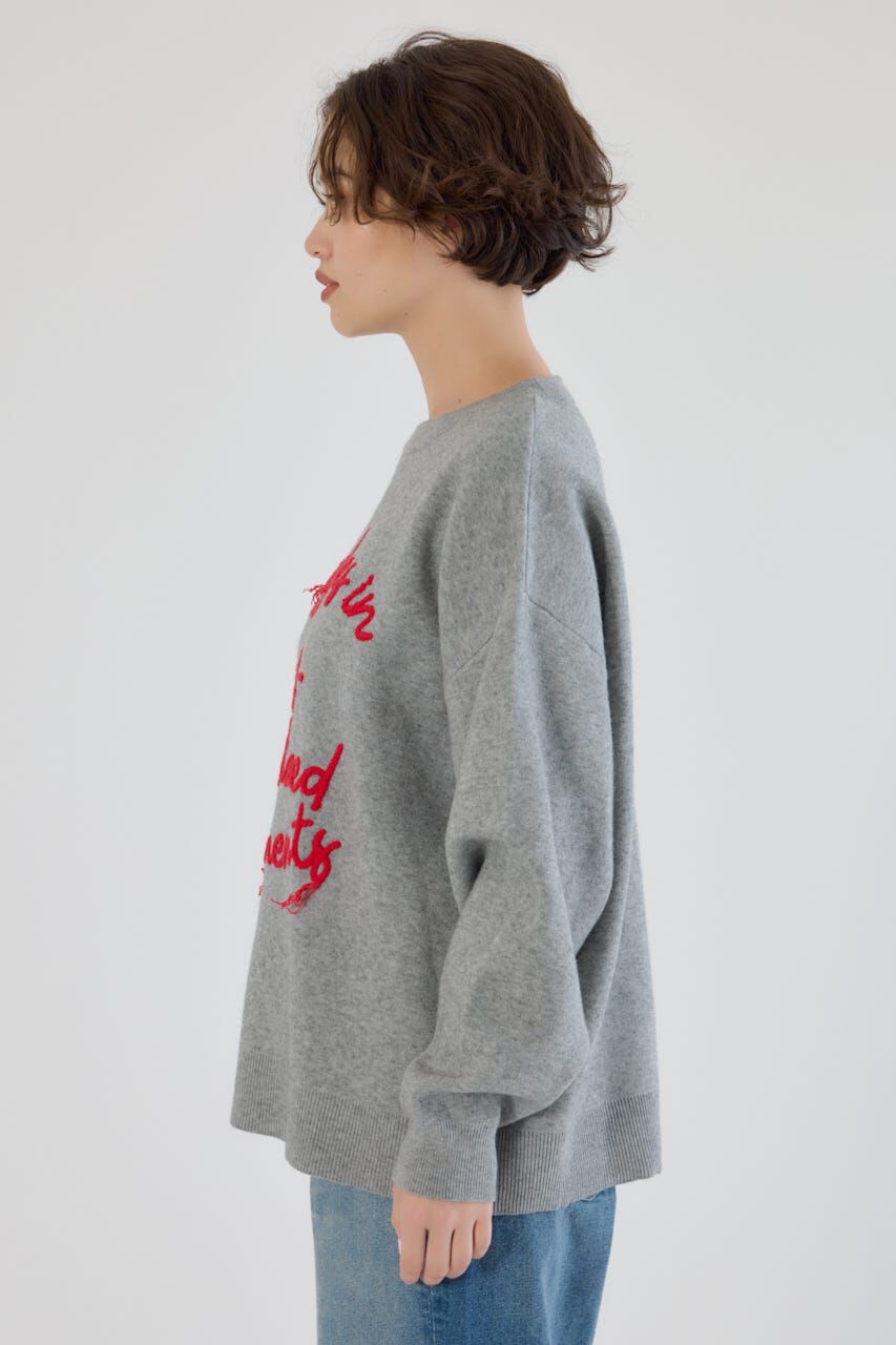 RODEO CROWNS「Frayed Lettering ニットトップス」|ニット・セーター|