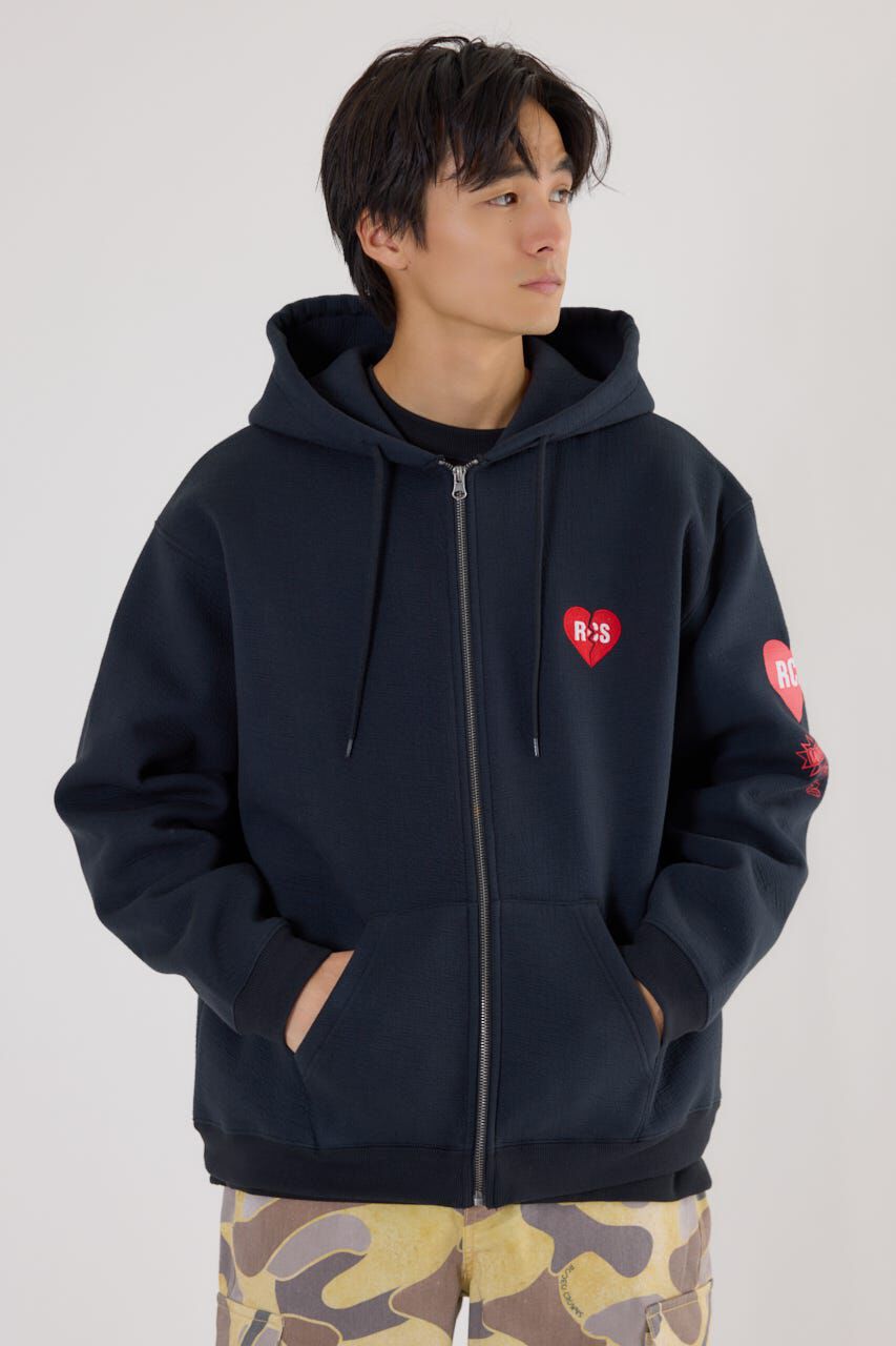 RODEO CROWNS「ハートブレイクZIPパーカー」|パーカー|BLK