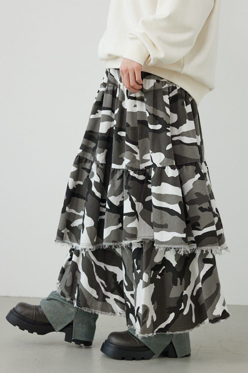 RODEO CROWNS「CAMOランダムティアードスカート」|スカート|