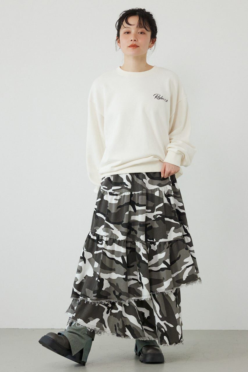 RODEO CROWNS「CAMOランダムティアードスカート」|スカート|