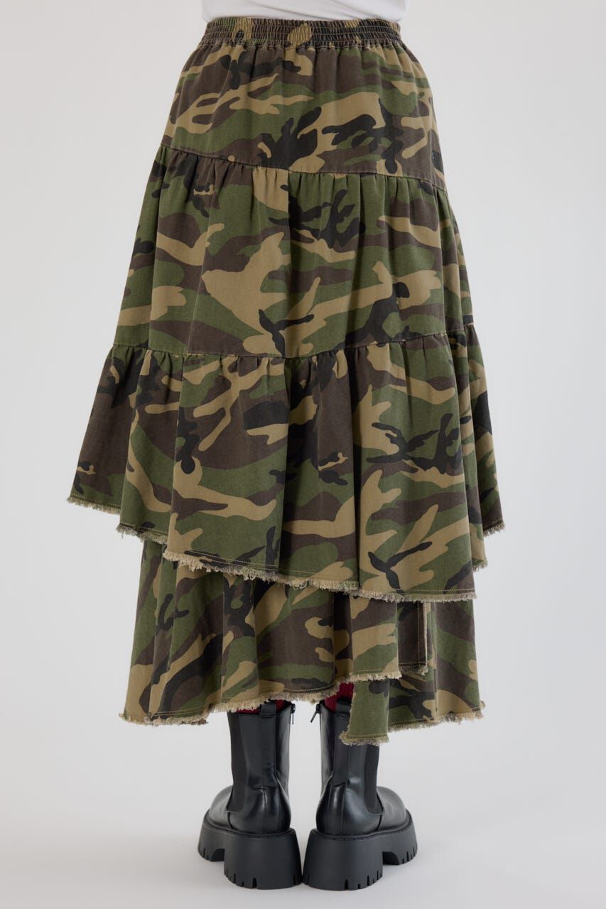 RODEO CROWNS「CAMOランダムティアードスカート」|スカート|