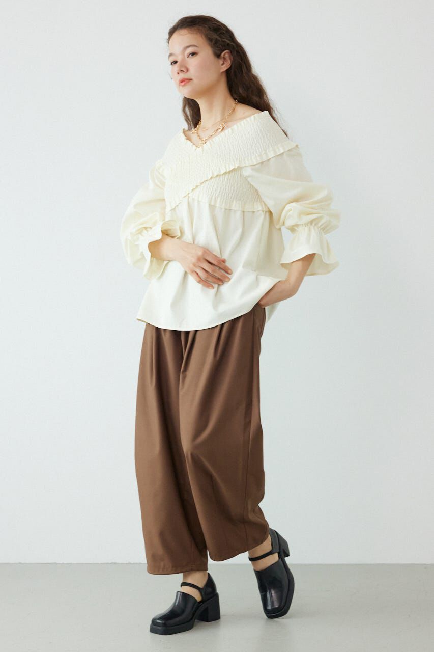 RODEO CROWNS「シャーリング2WAYトップス」|シャツ・ブラウス|