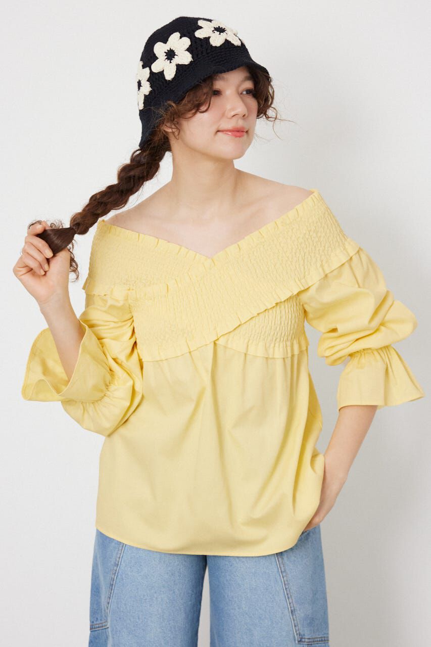 RODEO CROWNS「シャーリング2WAYトップス」|シャツ・ブラウス|