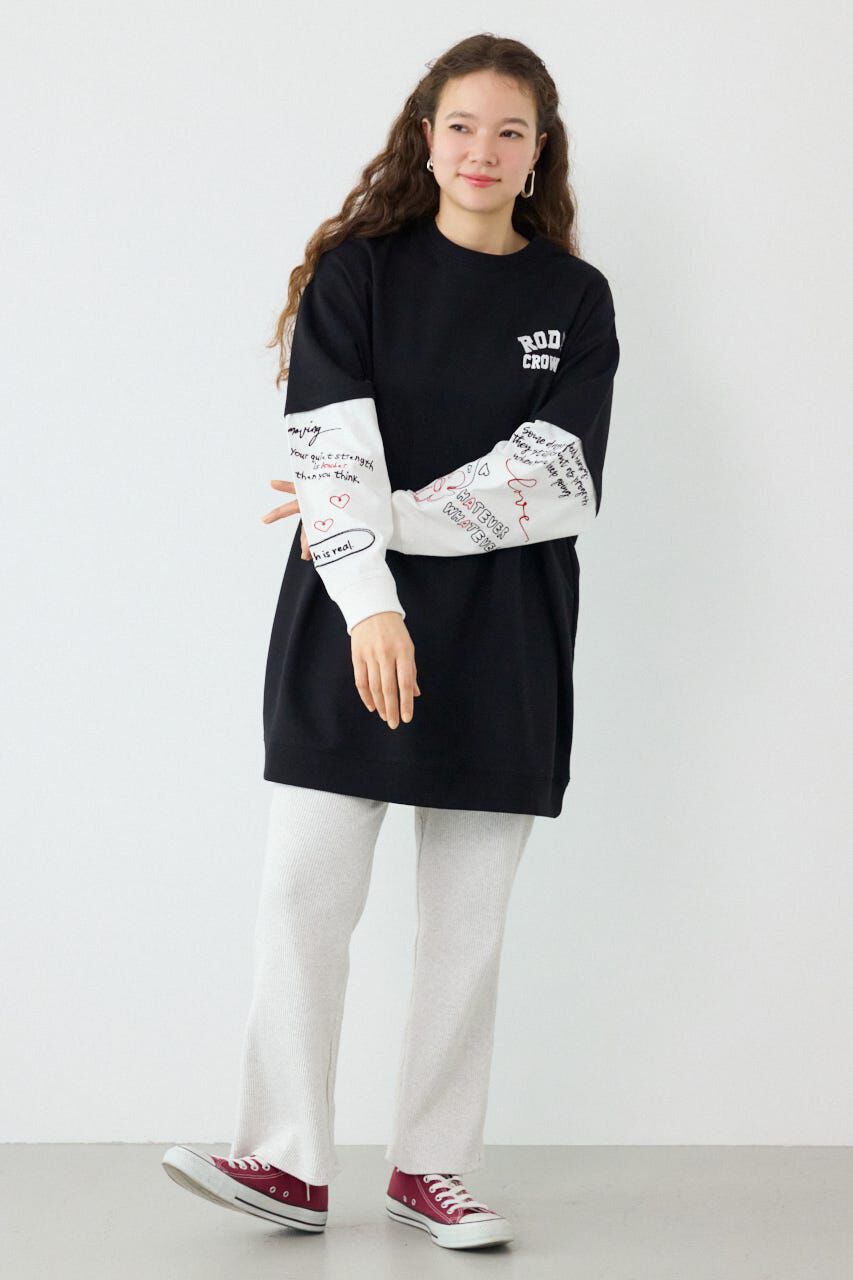 RODEO CROWNS「フェイクレイヤードフラワーロゴワンピース」|ワンピース|