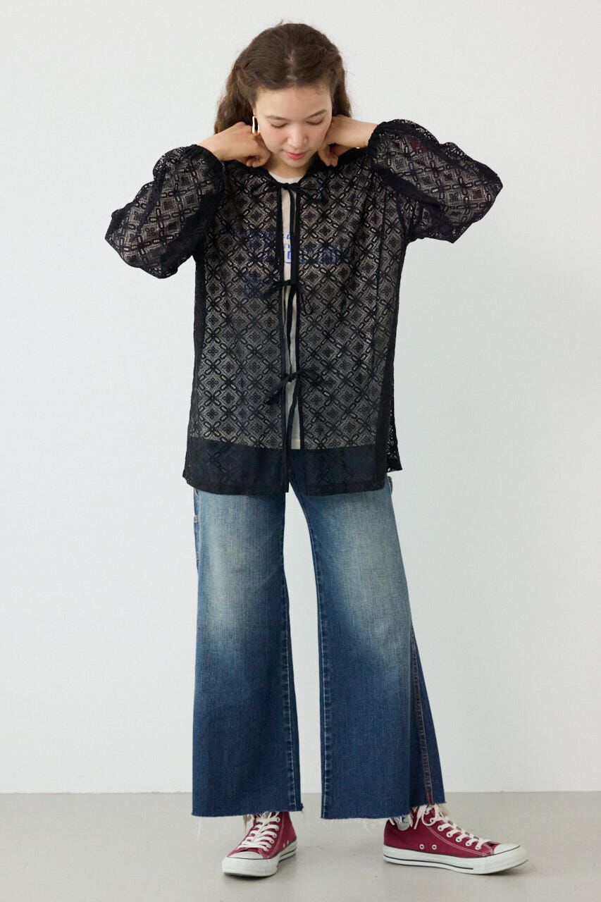 RODEO CROWNS「メッシュフーディカーディガン」|カーディガン|