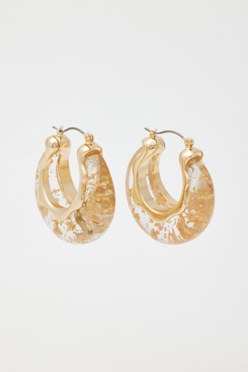 SLY「CLEAR GLITTER  HOOP ピアス」|ピアス|