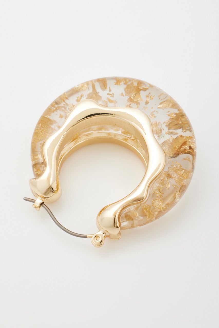 SLY「CLEAR GLITTER  HOOP ピアス」|ピアス|
