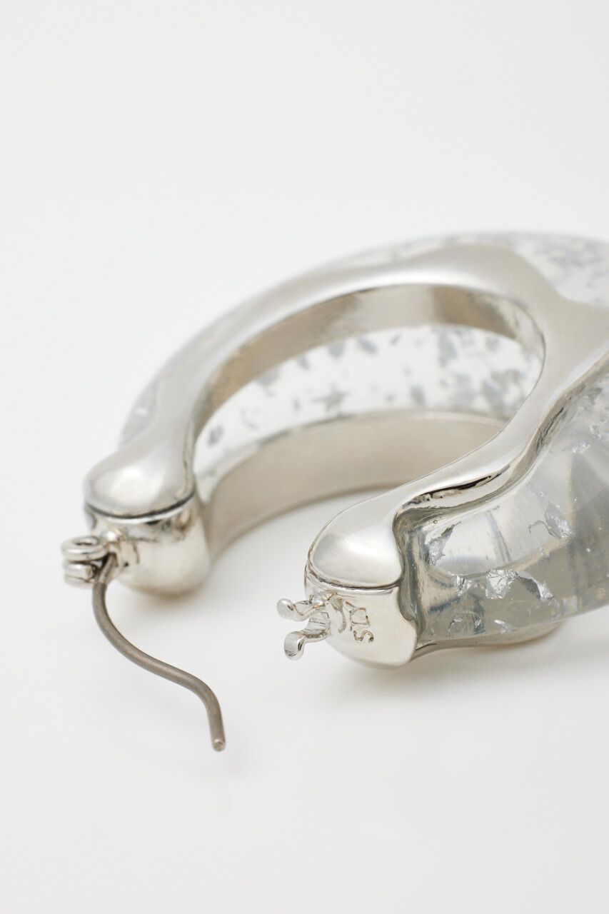 SLY「CLEAR GLITTER  HOOP ピアス」|ピアス|
