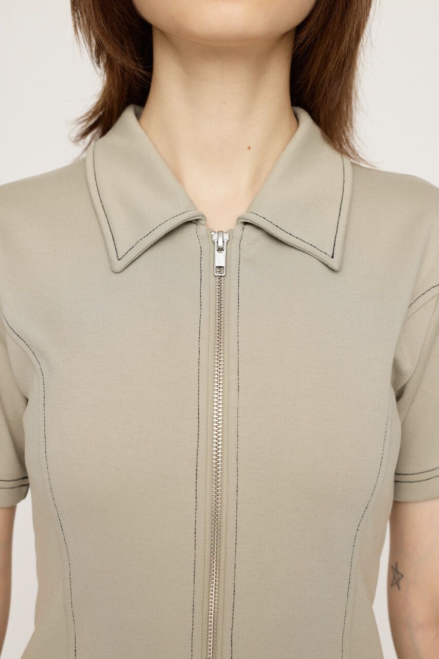 SLY「FRONT ZIP BACK OPEN ショートワンピース」|ワンピース|