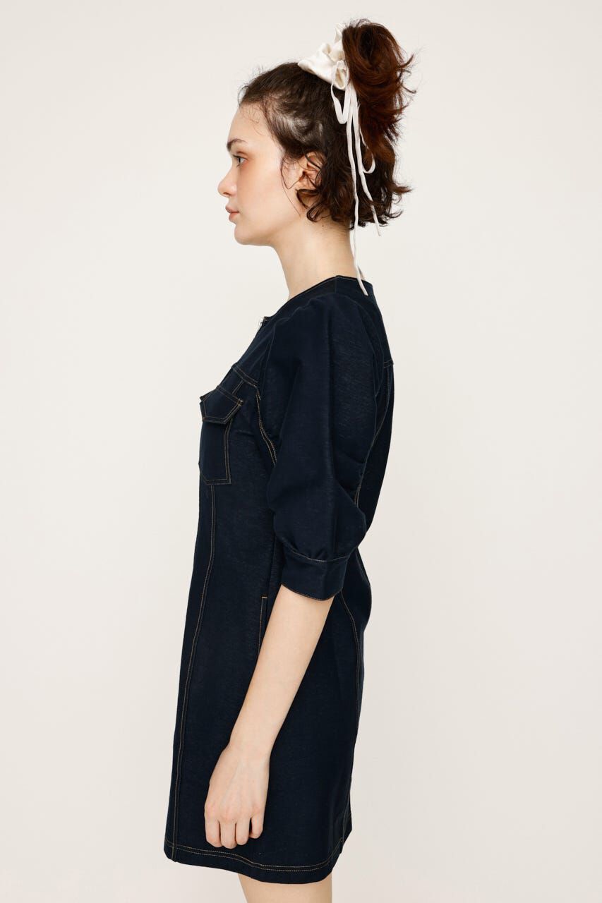 SLY「BICOLOR STITCH ショートワンピース」|ワンピース|