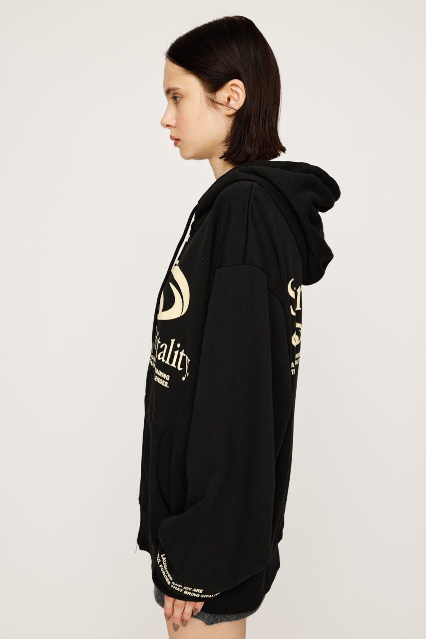 SLY「PRINT OVER HOODIE」|パーカー|