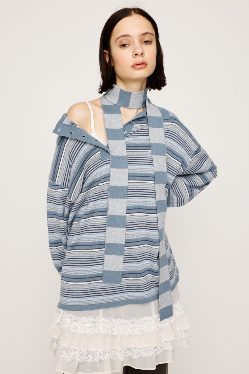 SLY「HG KNIT ASYMMETRY トップス」|ニット・セーター|