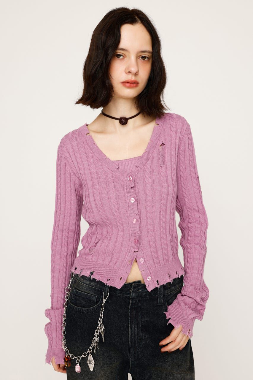 SLY「V／N CRASH 2P トップス」|ニット・セーター|PNK