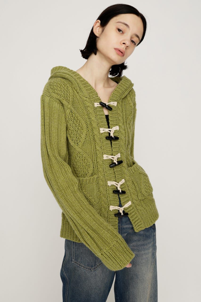 SLY「TOGGLE BUTTON CABLE KNIT カーディガン」|カーディガン|