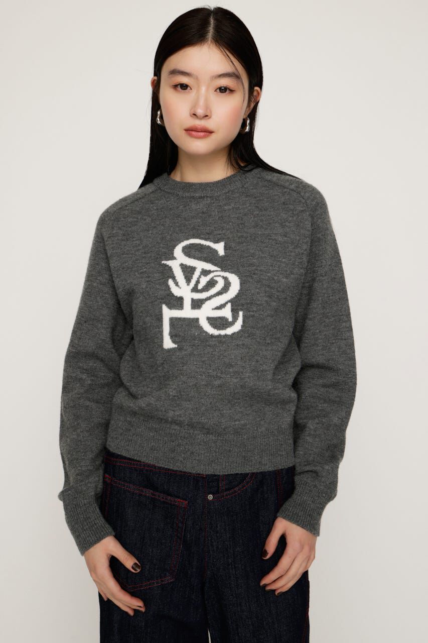 SLY「LOGO JQ KNIT トップス」|ニット・セーター|