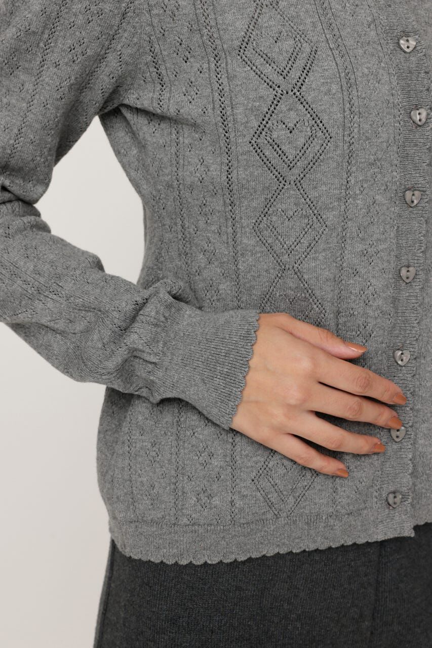 SLY「HEART CROCHET KNIT トップス」|ニット・セーター|