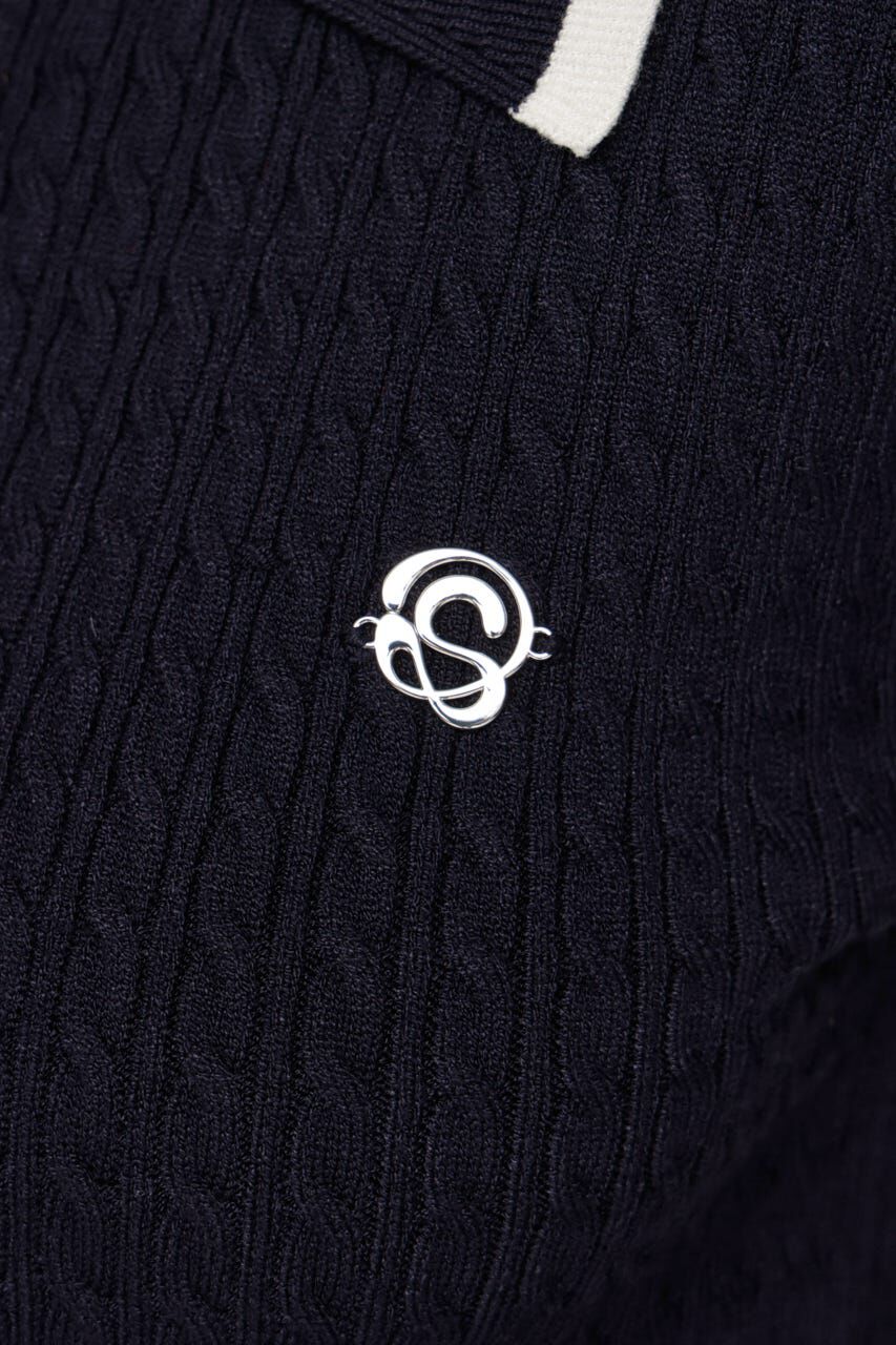 SLY「COLLARED CABLE KNIT ショートワンピース」|ワンピース|