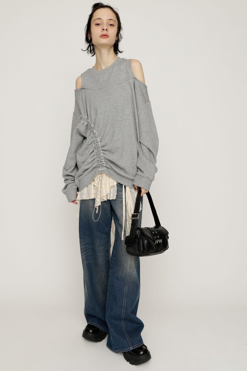 SLY「OPEN SHOULDER SW トップス」|パーカー|