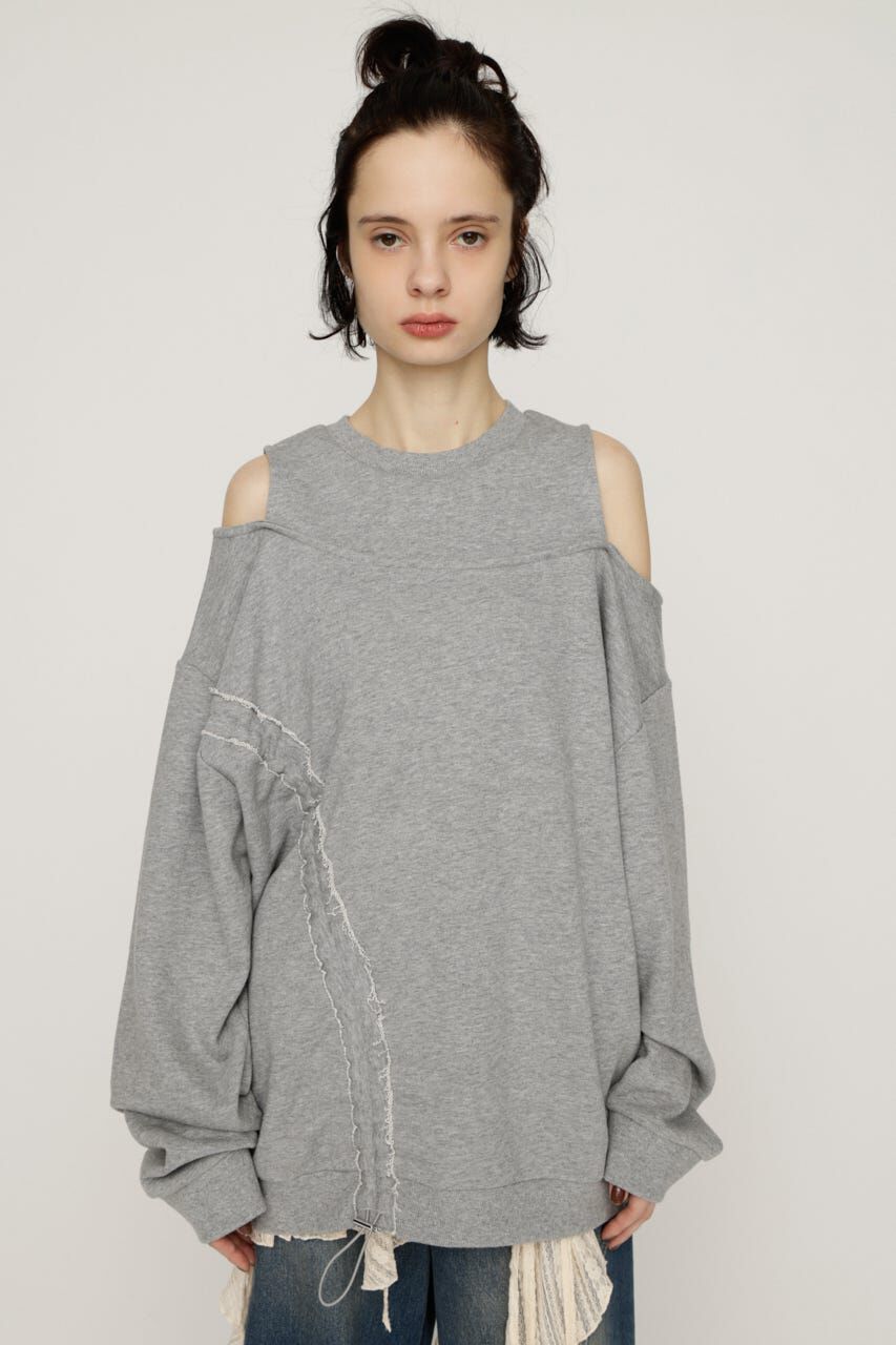 SLY「OPEN SHOULDER SW トップス」|パーカー|