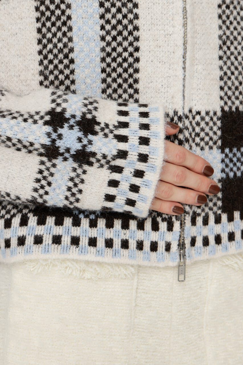 SLY「JQ KNIT FRONT ZIP カーディガン」|カーディガン|