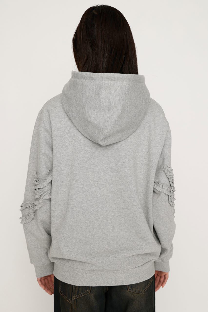 SLY「FRILL ZIP UP HOODIE」|パーカー|
