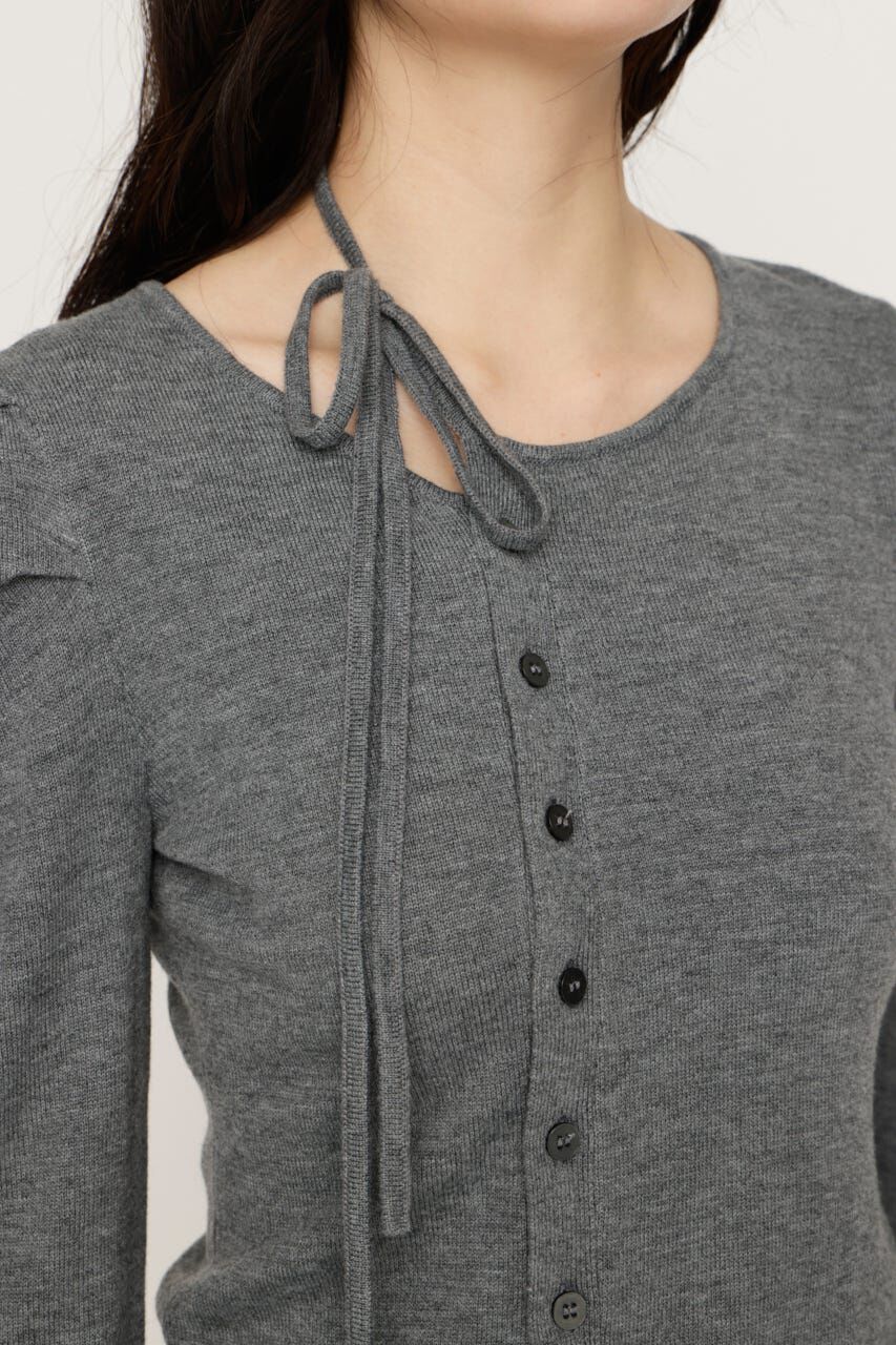 SLY「CURVE RIBBON HG PUFF トップス」|ニット・セーター|