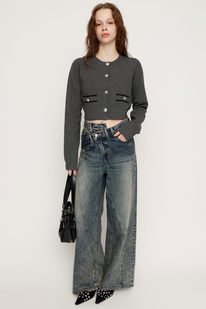 SLY「MILANO RIB KNIT カーディガン」|カーディガン|