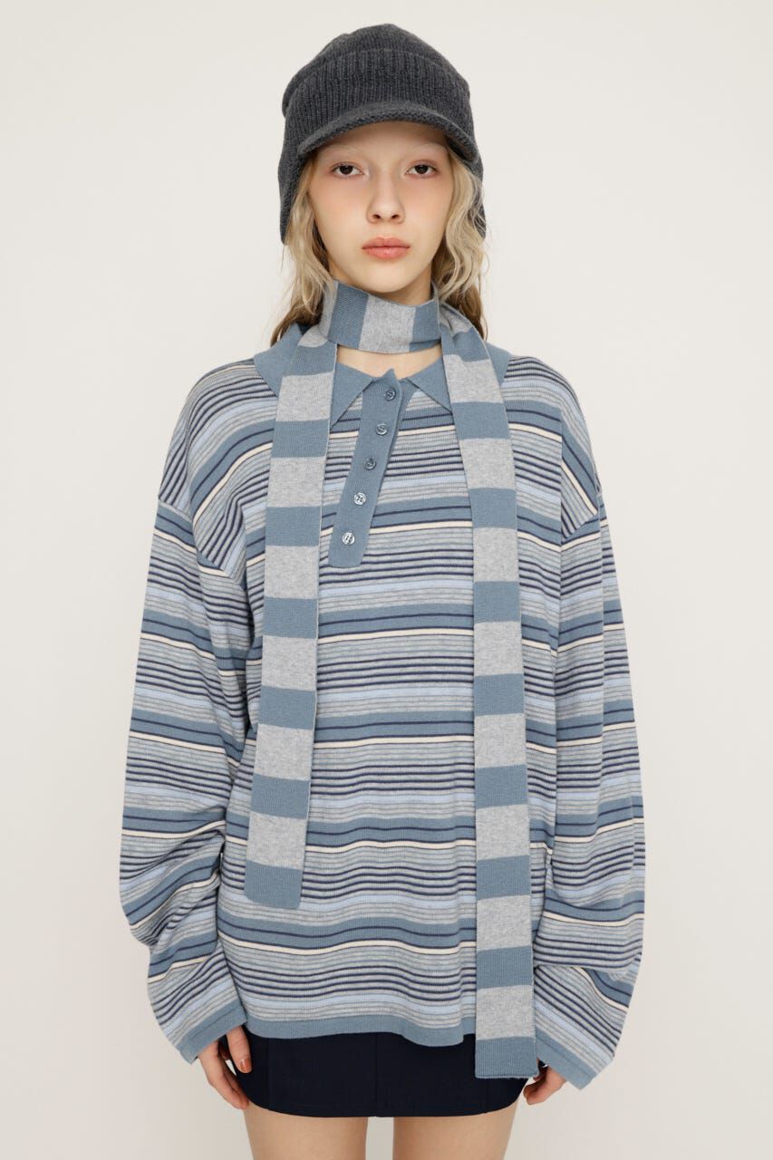 SLY「HG KNIT ASYMMETRY トップス」|ニット・セーター|