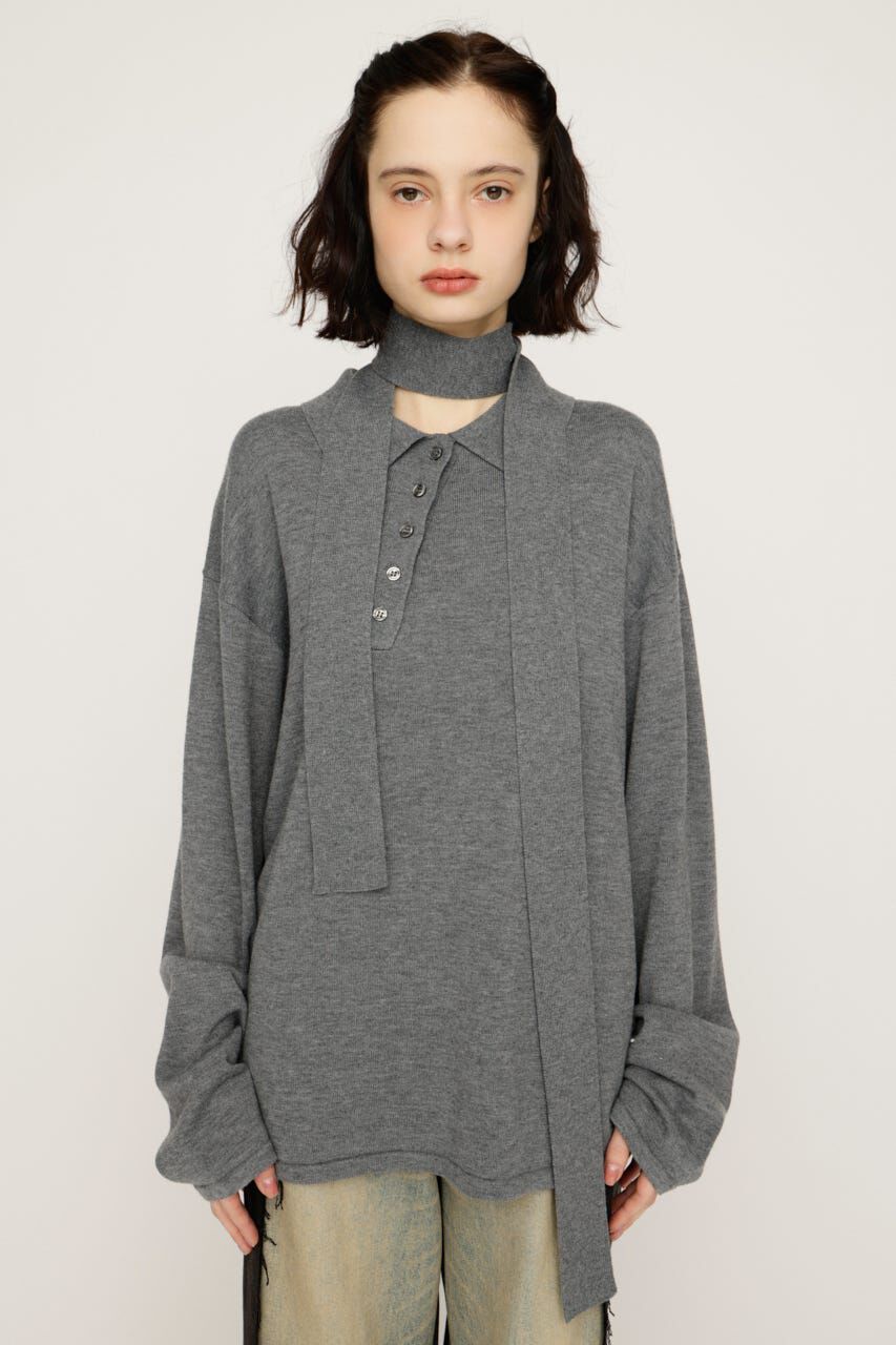 SLY「HG KNIT ASYMMETRY トップス」|ニット・セーター|