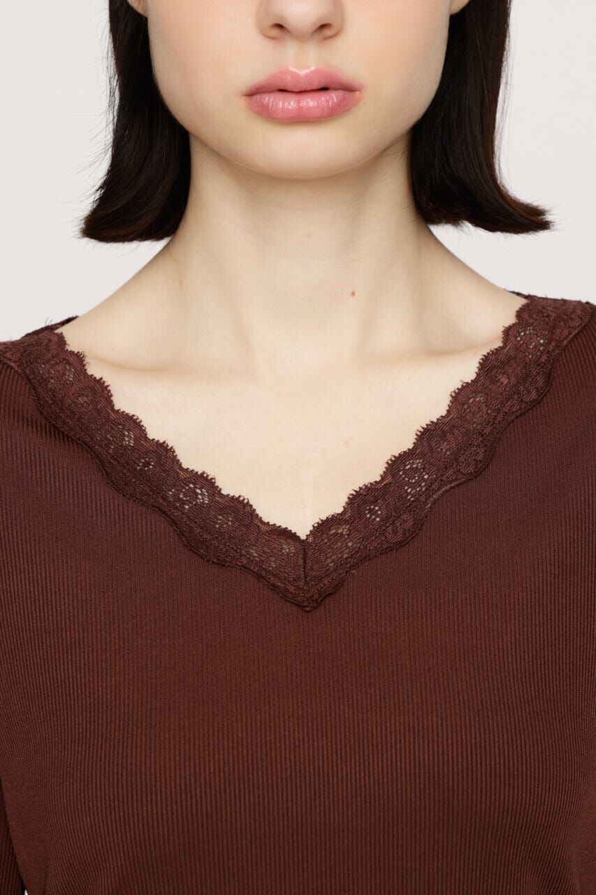 SLY「LACE DOCKING CUT トップス」|Tシャツ・カットソー|