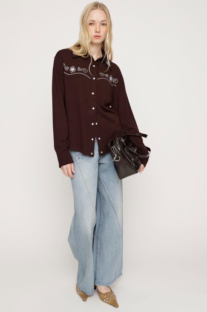 SLY「WESTERN STUDS KNIT シャツ」|シャツ・ブラウス|