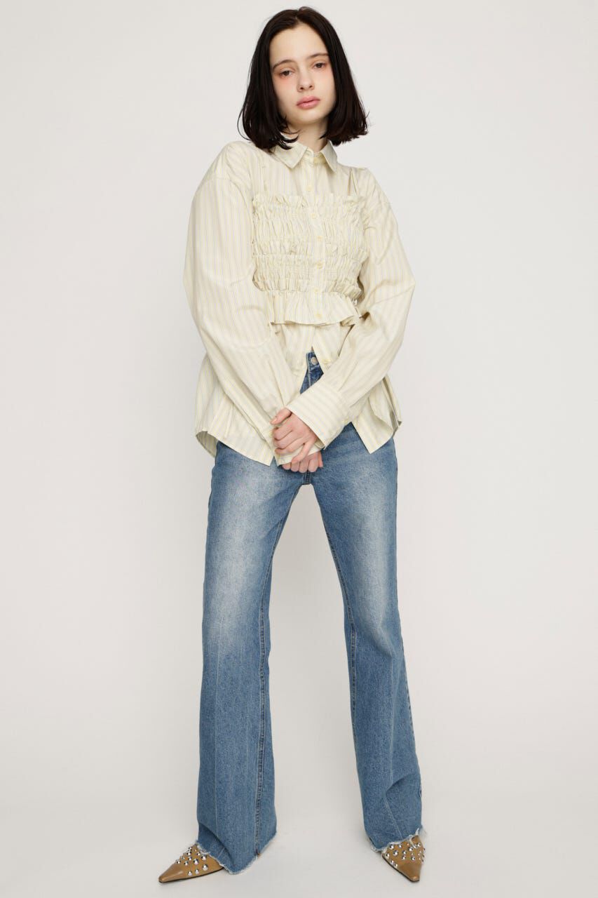 SLY「BUSTIER LAYERED GATHER シャツ」|シャツ・ブラウス|