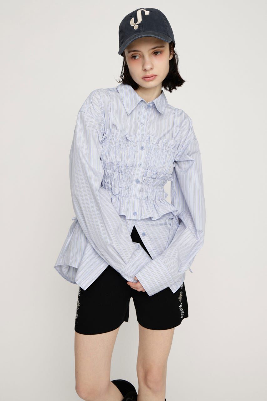 SLY「BUSTIER LAYERED GATHER シャツ」|シャツ・ブラウス|