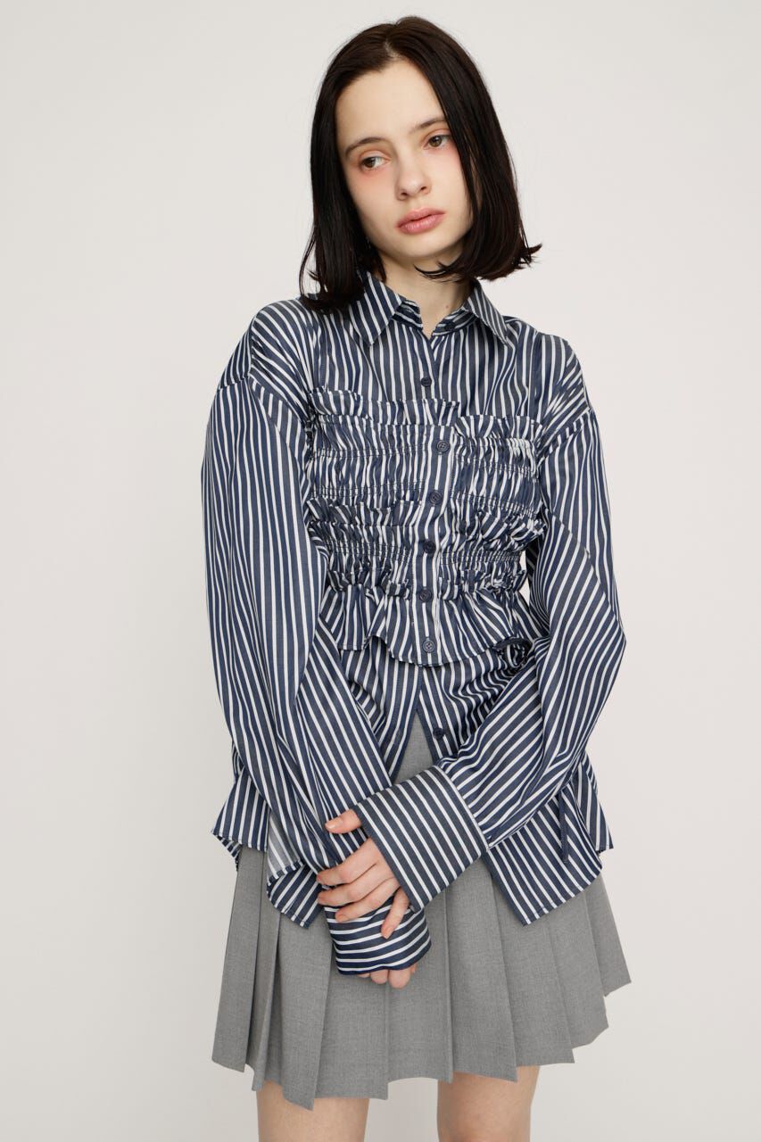 SLY「BUSTIER LAYERED GATHER シャツ」|シャツ・ブラウス|