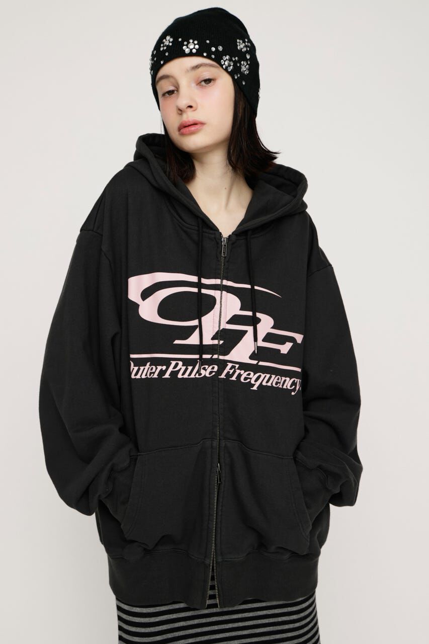 SLY「LOGO OVER HOODIE」|パーカー|L/BLK1