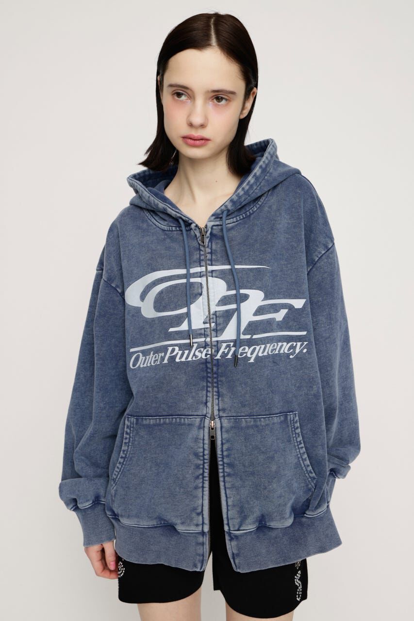 SLY「LOGO OVER HOODIE」|パーカー|L/BLU1