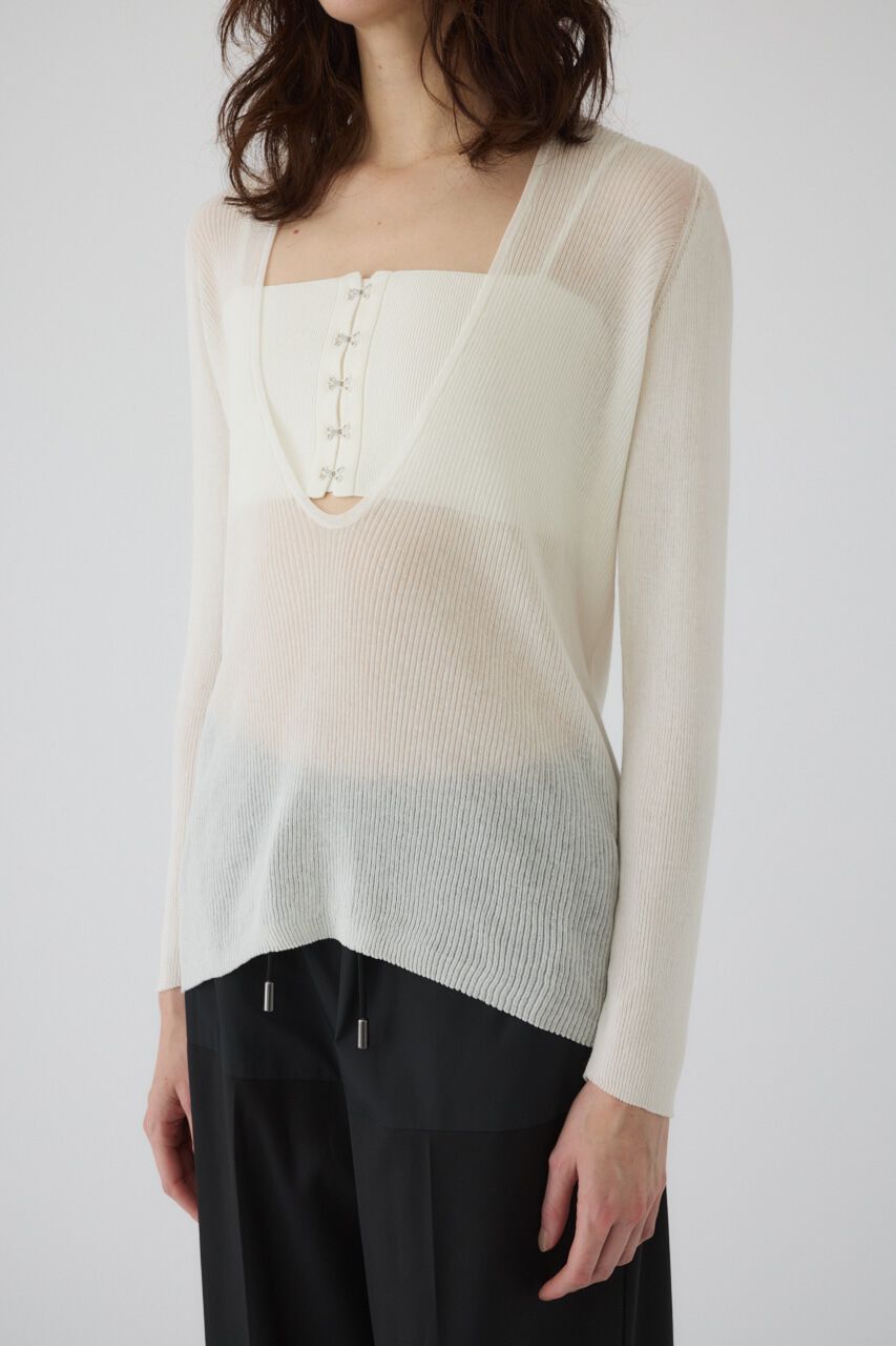 RIM.ARK 「Bustier set rib knit」|ニット・セーター|WHT