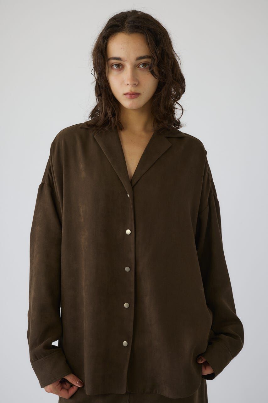 RIM.ARK 「Open collar F/Suede shirt JK」|シャツ・ブラウス|