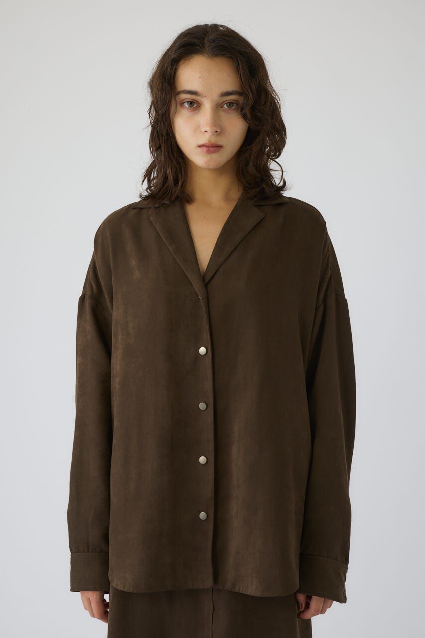 RIM.ARK 「Open collar F/Suede shirt JK」|シャツ・ブラウス|
