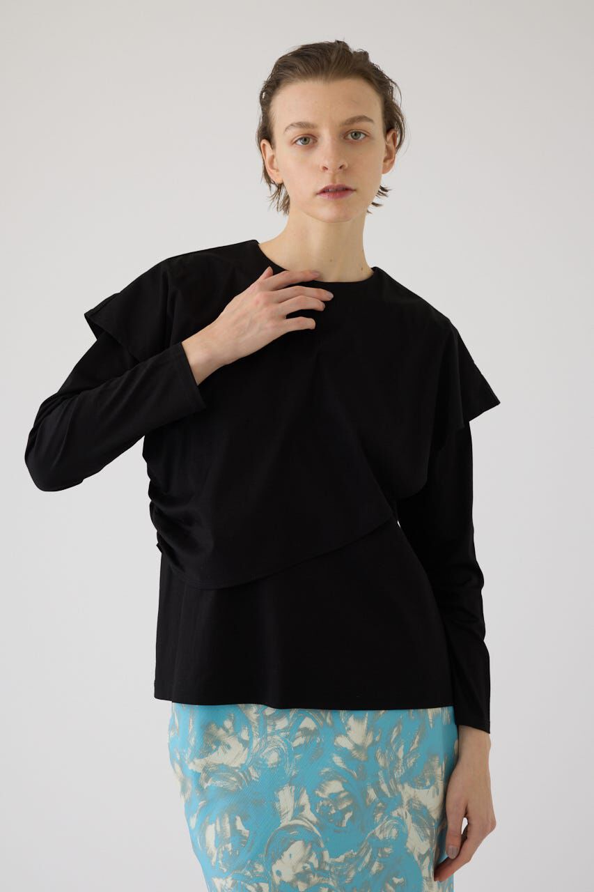 RIM.ARK 「Layered gather cut tops」|Tシャツ・カットソー|
