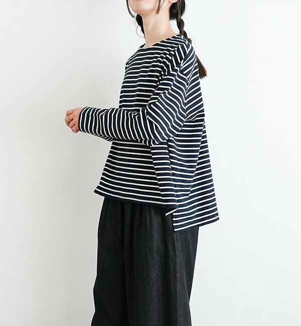 オローネ「サブリナボーダーロングスリーブ」|Tシャツ・カットソー|