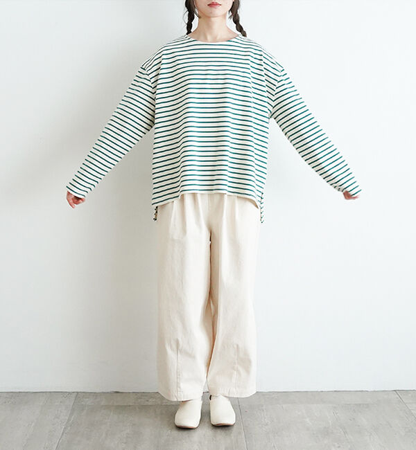 オローネ「サブリナボーダーロングスリーブ」|Tシャツ・カットソー|