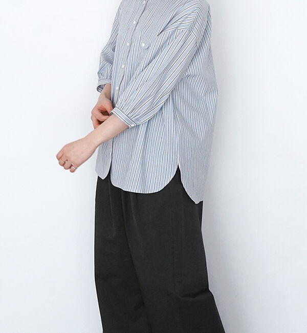 休日と詩「小さなポケットと襟のシャツ"7分袖"」|シャツ・ブラウス|