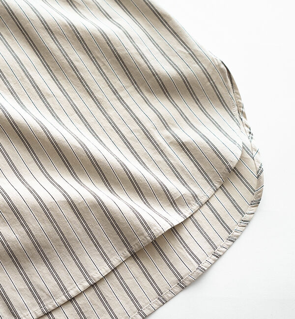 休日と詩「小さなポケットと襟のシャツ"7分袖"」|シャツ・ブラウス|