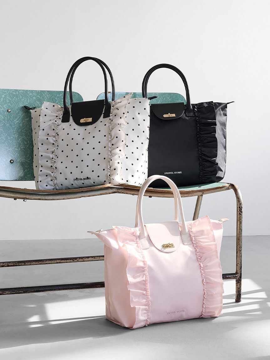 SNIDEL HOME「フリルナイロンバッグ」|ハンドバッグ|