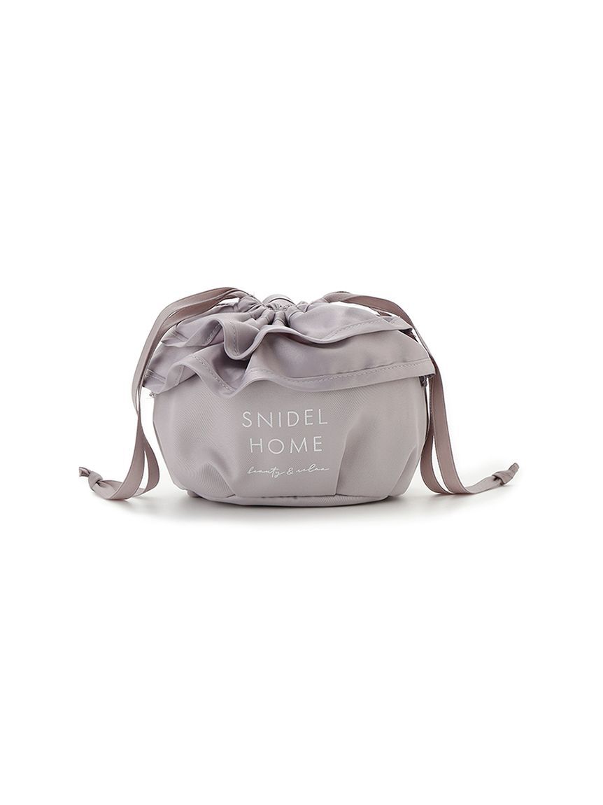 SNIDEL HOME「【保冷機能付き】フリル巾着ポーチ」|ポーチ|LGRY