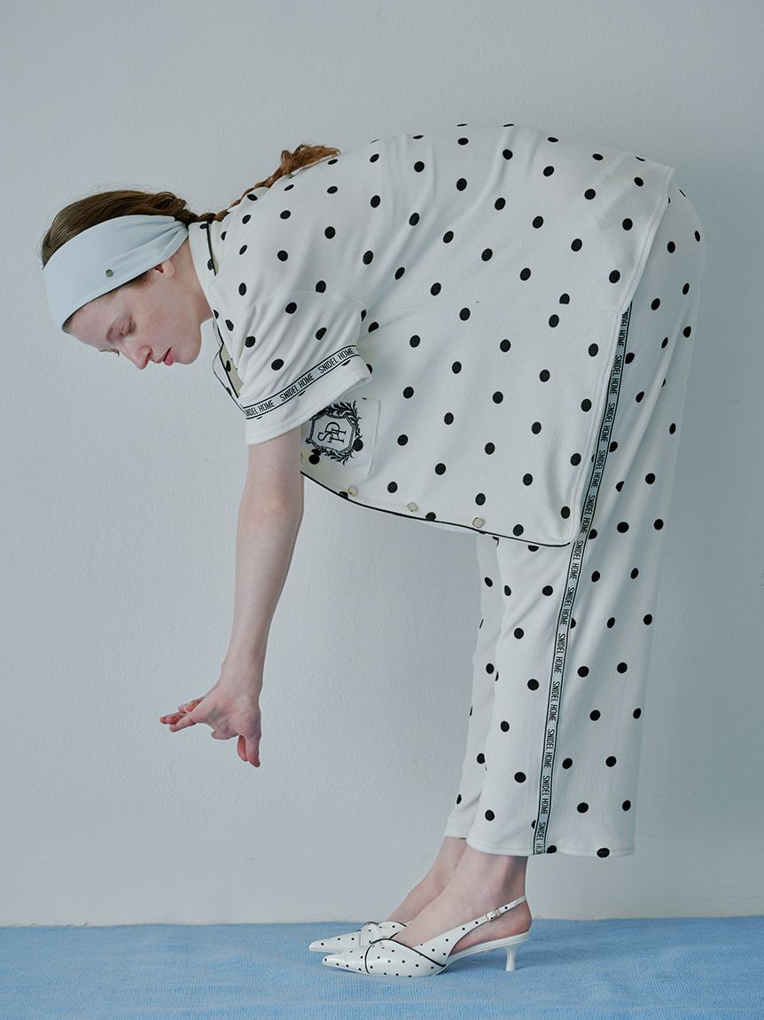 SNIDEL HOME「【sorbet light】【接触冷感】メランジパイル開襟シャツ」|ルームウェア|