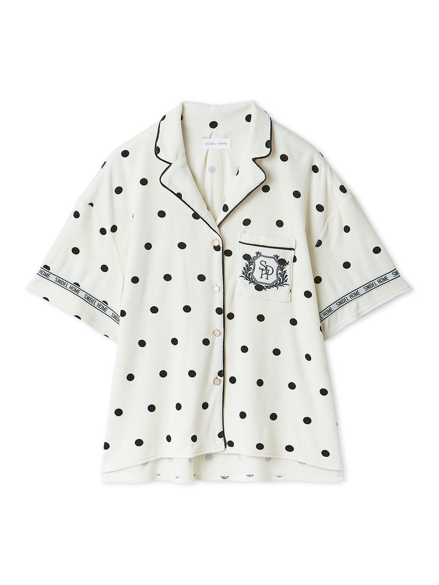 SNIDEL HOME「【sorbet light】【接触冷感】メランジパイル開襟シャツ」|ルームウェア|