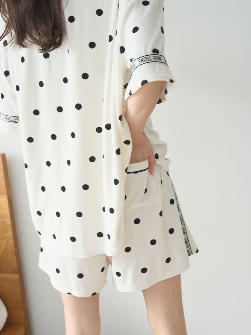 SNIDEL HOME「【sorbet light】【接触冷感】メランジパイル開襟シャツ」|ルームウェア|